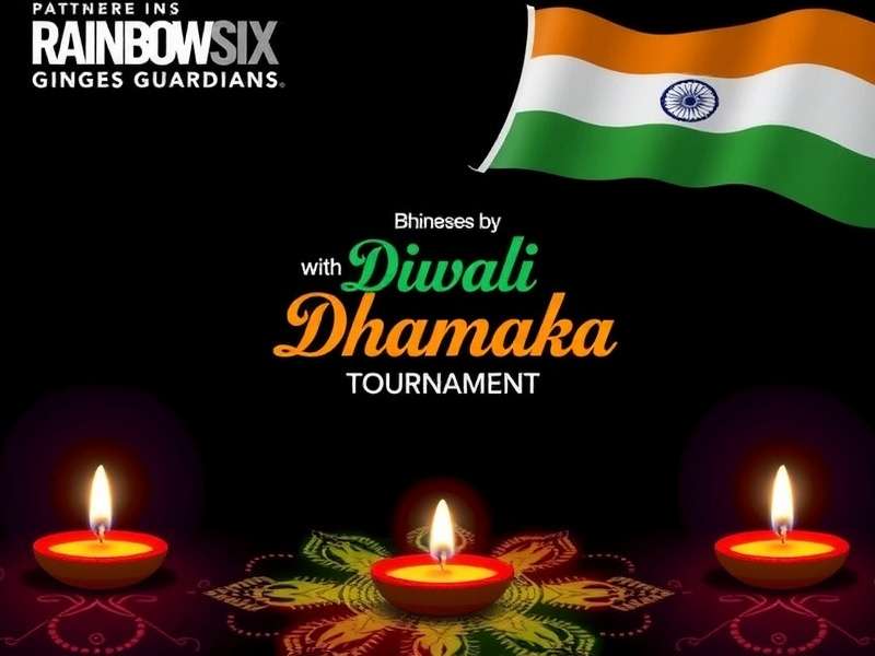 Rainbow Six Ganges Guardians Diwali Dhamaka Tournament poster with Indian flag and diyas