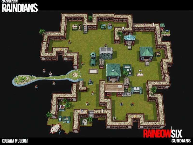 Concept art for Rainbow Six Ganges Guardians Kolkata Museum map